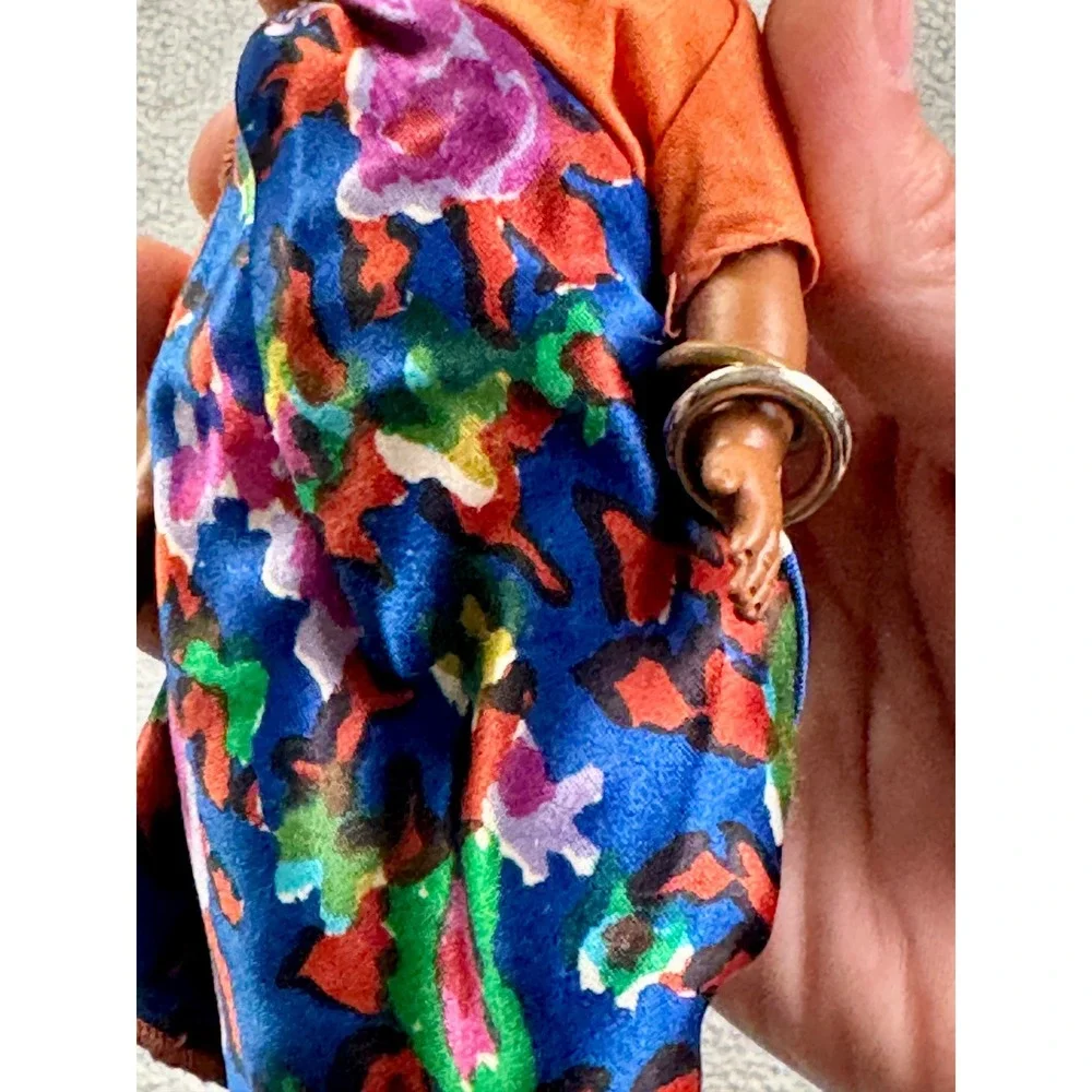 Vintage Pressman Vinyl Doll Walt Disney It's a Small World Africa Doll 1965